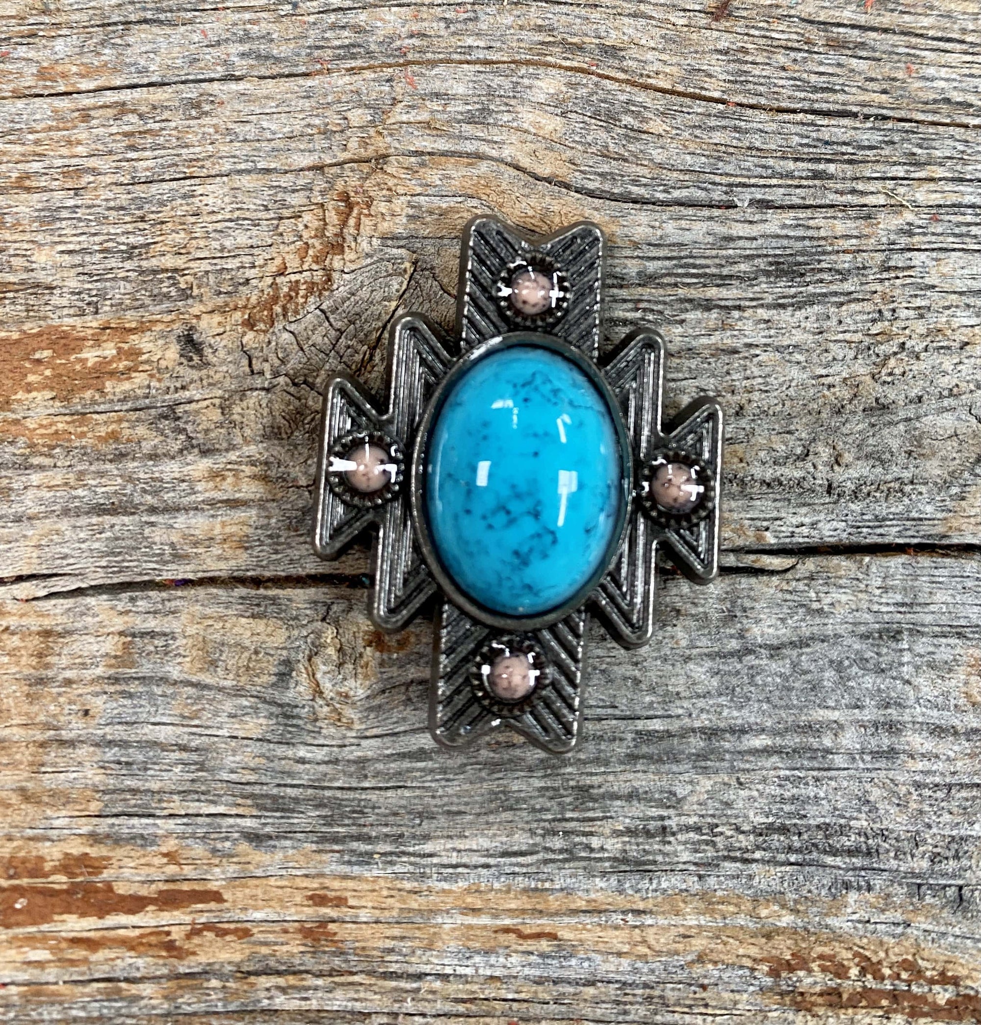 South West Turquoise Concho W204L