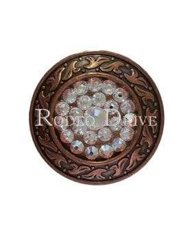 AB Copper 1.5" Disc European Crystal Concho