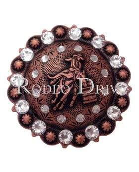 Clear Copper Barrel Racer European Crystal Concho