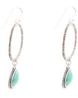 Corinth Blue Turquoise Charms Sterling Silver Earrings