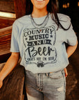 Country Music and Beer Graphic Tee