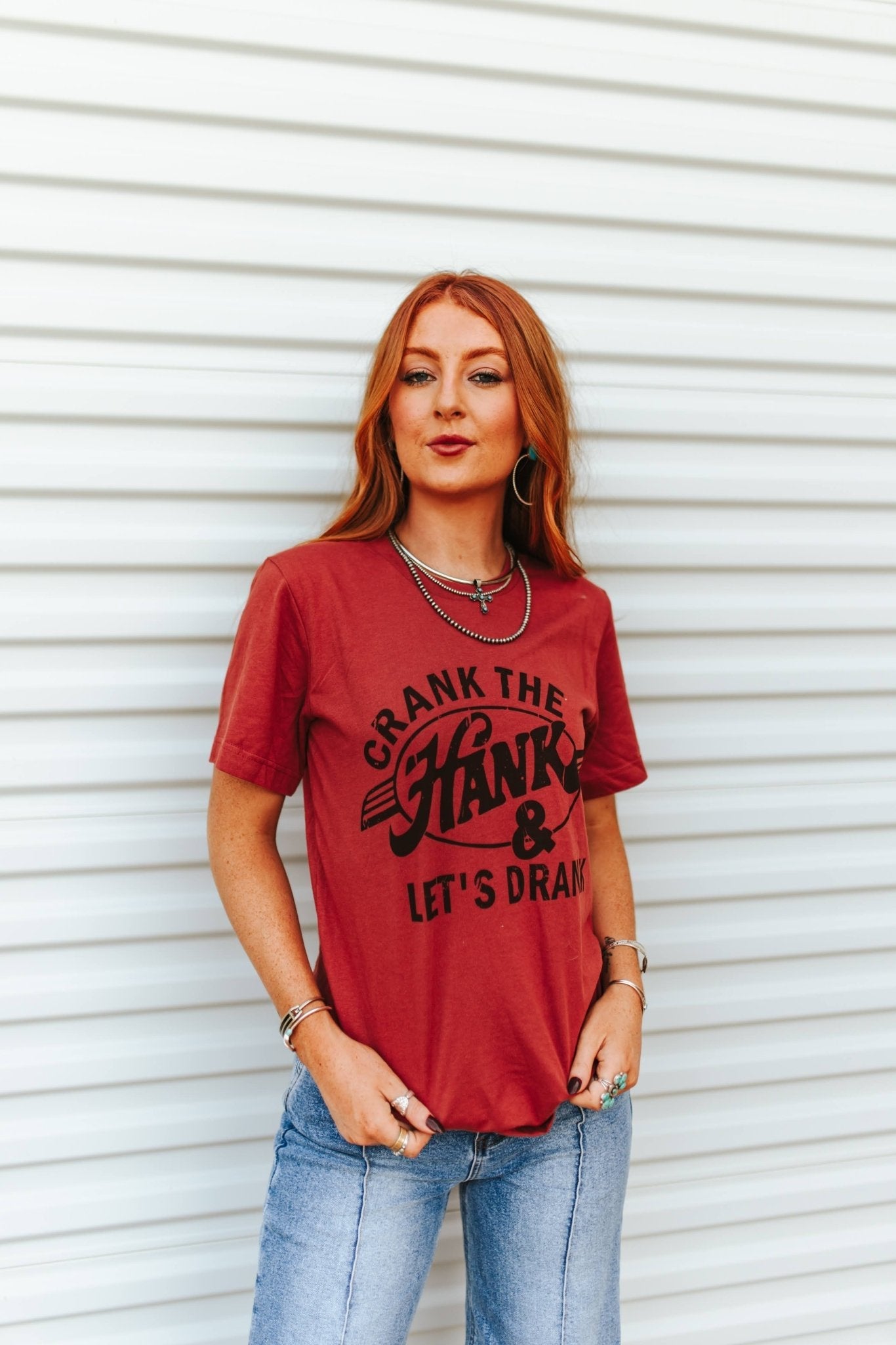 Crank The Hank &amp; Let's Drank Graphic Tee