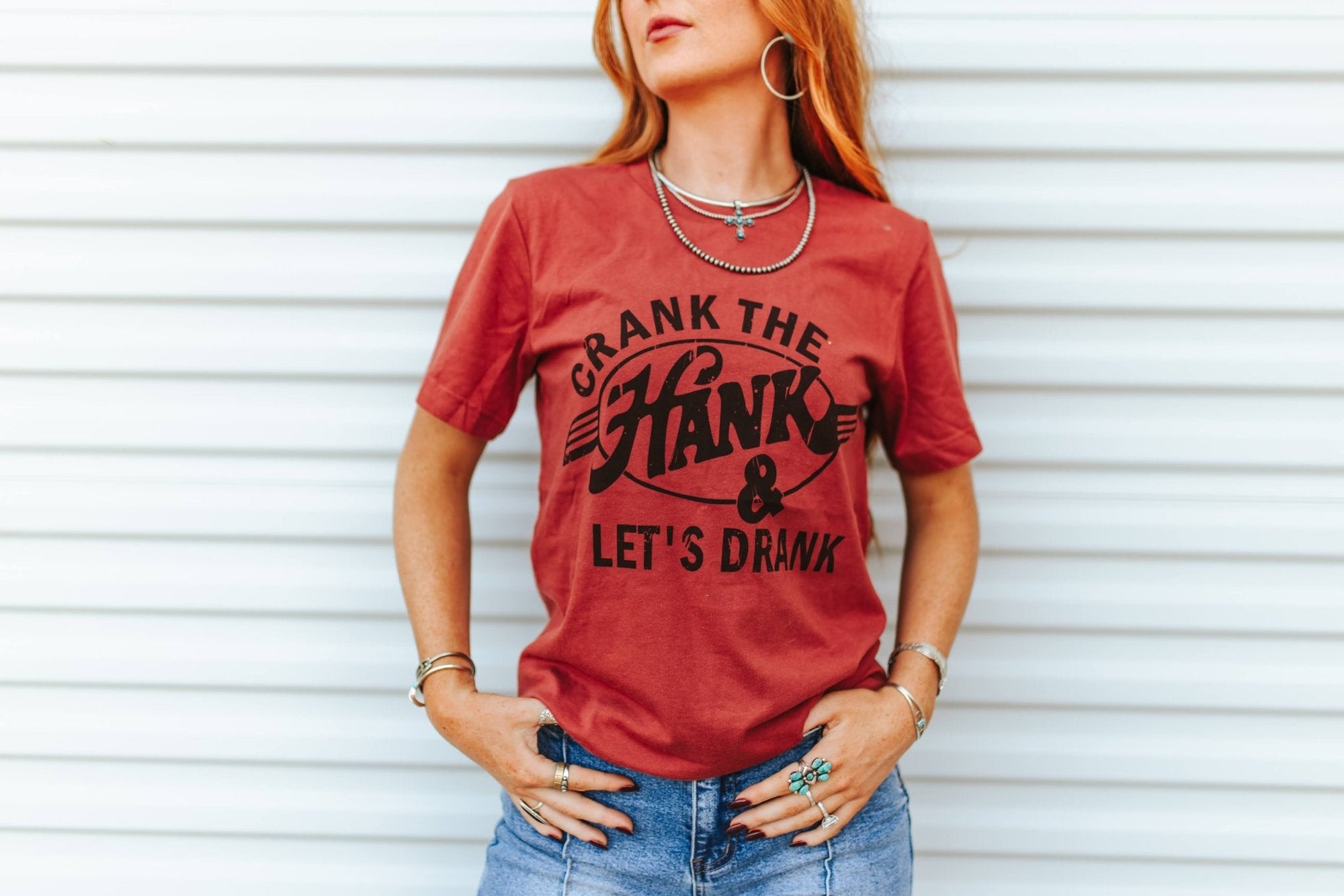 Crank The Hank &amp; Let's Drank Graphic Tee