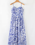 Floral Spaghetti Strap High-Waist Maxi Dress