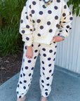Polka Dot Pullover and Jogger Pants Set