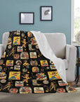 Vintage Cowgirl Collage Micro Fleece Throw Blanket 60" x 80" Made in America