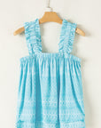 Boho Ruffle Wide Strap Loose Tank Top