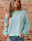 River Ribbed Trim Oversize Sweatshirt