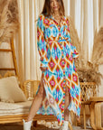 Ruidoso Aztec Button Down Dress Duster Plus Size