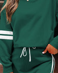Varsity Stripe Pullover and Mini Skirt Set