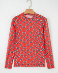 Game Day Sheer Mesh Long Sleeve Top