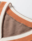 Scarlett Striped Trim Varsity Sweater