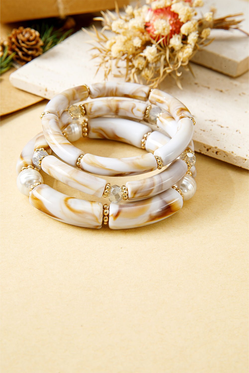 Eleanora Bead Stretch Bracelet Set