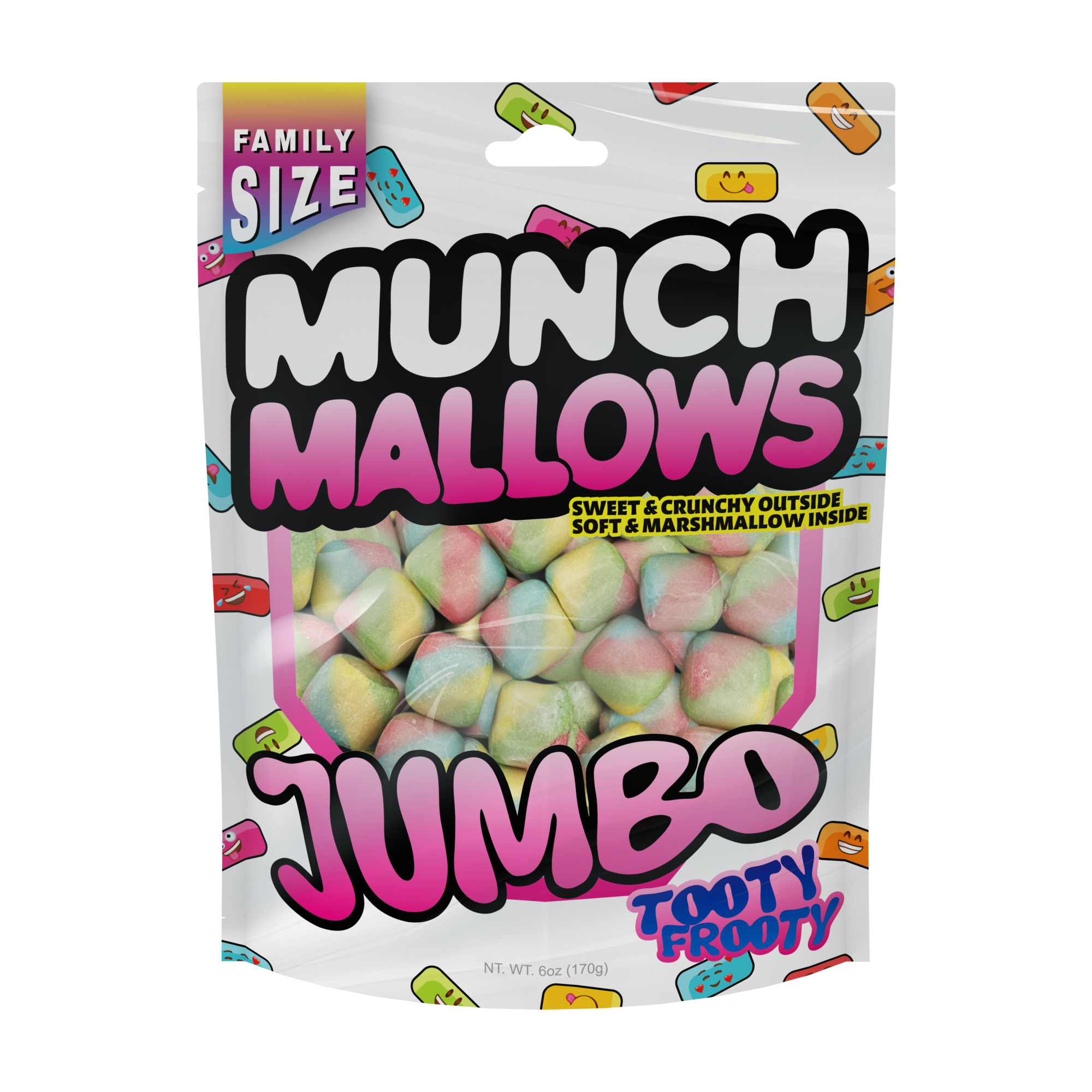 Munch Mallows - Marshmallow Candy - Unique Novelty Candy: Tooty Frooty Jumbo