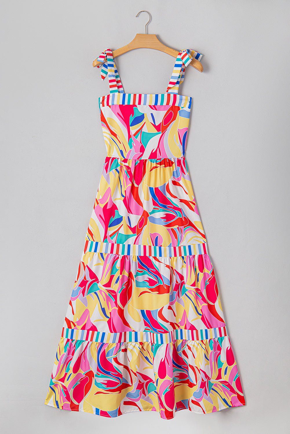 Milan Striped Trim Maxi Sundress