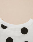 Polka Dot Long Sleeve Flared Mini Dress