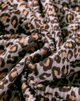 Leopard Ribbed Long Sleeve Top and Shorts Set