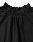 Lanabina Ripple Bubble Sleeve Blouse