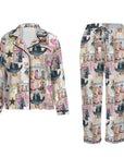 Baha Ranch Danilo Painted Cowgirl Western Satin Long Pajama Set