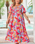 Rachel Plus Size Puff Sleeve Square Neck Dress