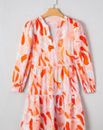 Sierra Print Long Sleeve Dress