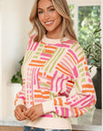 Tru Pattern Puff Sleeve Sweater