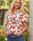 Amyra Floral  Puff Sleeve Blouse