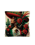 Mexican Inspired 18x18 Polyester Pillow Case Premium Colorfast Finish Made In USA
