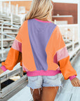 Aleia Exposed Stitching Oversize Top