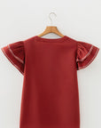 Andie Trim Flutter Sleeve Blouse
