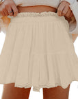 Millie Trim Boho Ruffled PLUS Shorts