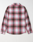 Plaid Flap Pocket Button-Up Shacket