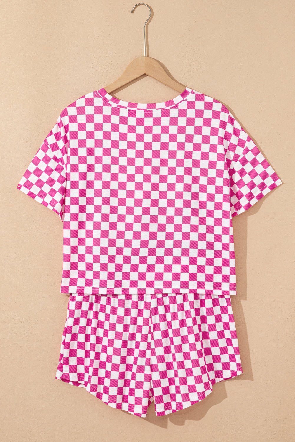 Checker T-Shirt &amp; High Waist Skort Set
