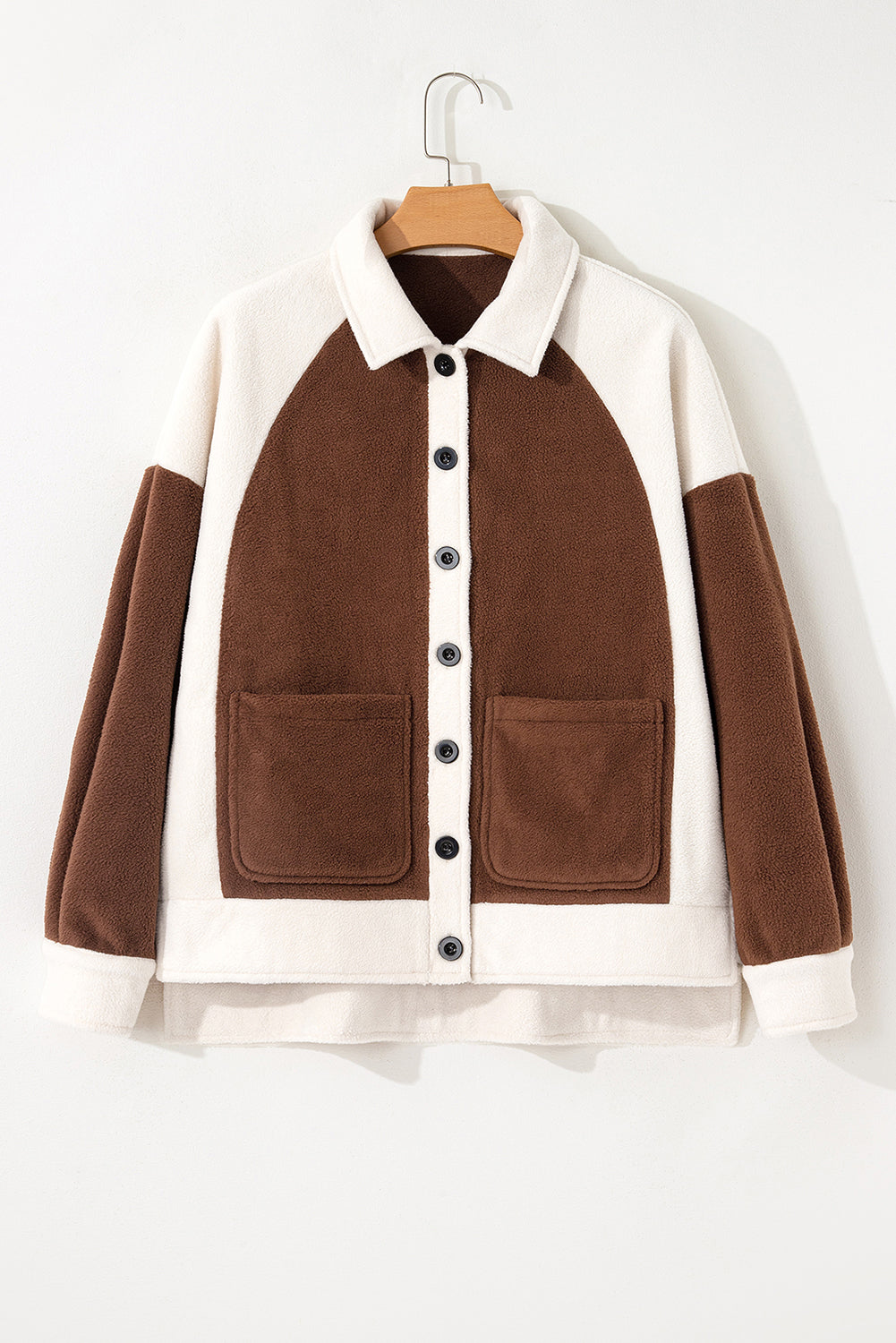 Alia Patchwork Down Fleece Shacket