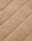 Plus Size Quilted Corduroy Snap Button Vest Jacket