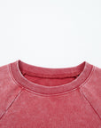 Liberty Raw Hem Crop Sweatshirt