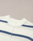 Stripe Batwing Sleeve Sweater Tee