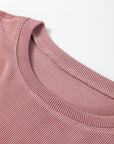 Solid Textured Knit Pullover and Shorts Set