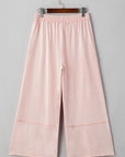 Floral Patch Mineral Wash Terry Knit Pants