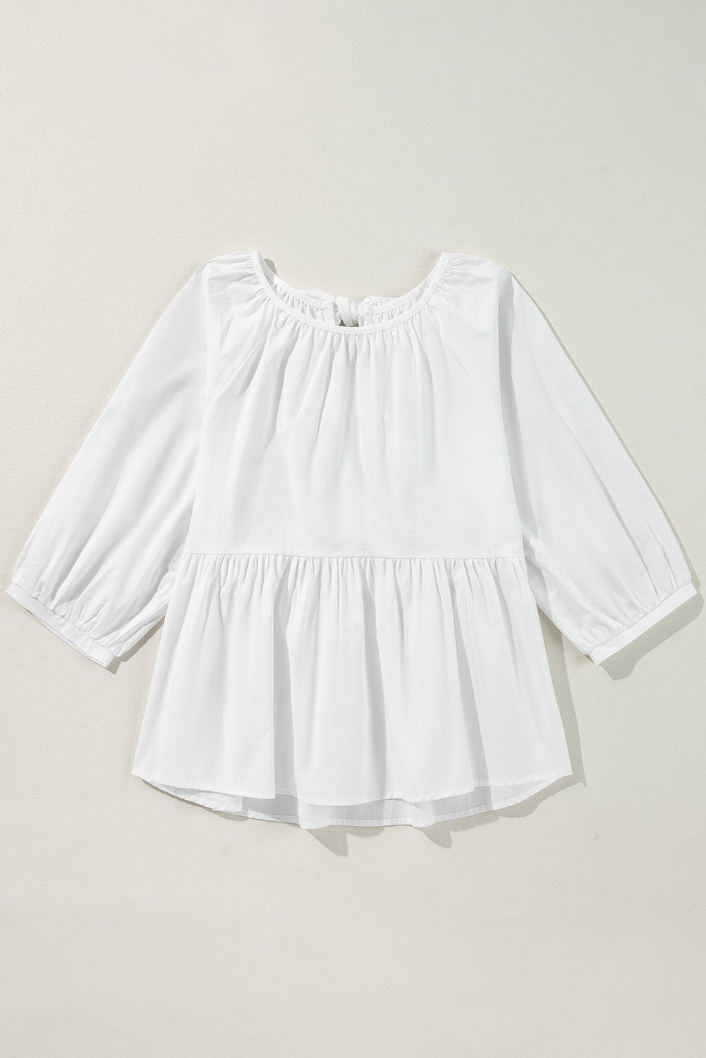 Paula Bow Knot Cutout Back Blouse