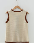 Aaliyah Trim Ties Front Sweater