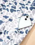 Plus Size Camo Quarter Zip Kangaroo Pocket Sweatshirt