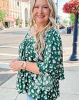 Adelynn Square Ruffled Trim PLUS Blouse