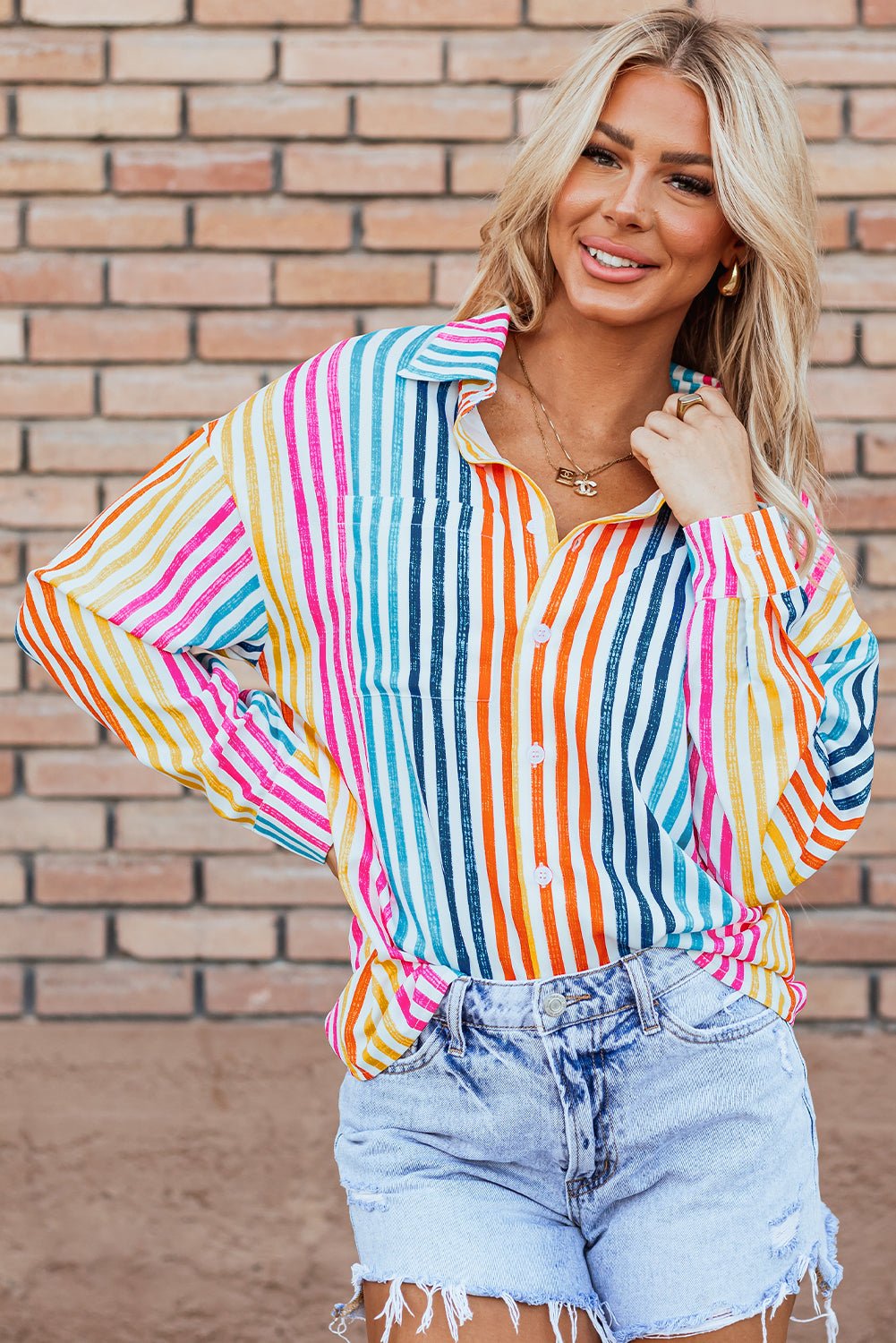 Winter Drop Shoulder Loose Shirt