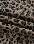 Plus Size Leopard Textured Short Sleeve T-Shirt