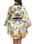 Baha Ranch Colores de Mexico Pictures of the Southwest Satin Kimono Sleeve Robe