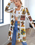 Baha Ranch Vintage Cowboy Collage Western Lightweight Cardigan