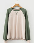 Peyton Block Raglan Sleeve Top