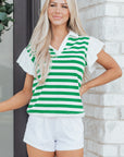 Sawyer Ruffled Short Sleeve Blouse