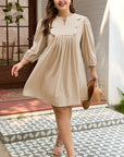 Mila Scallop Detail Mini PLUS Dress